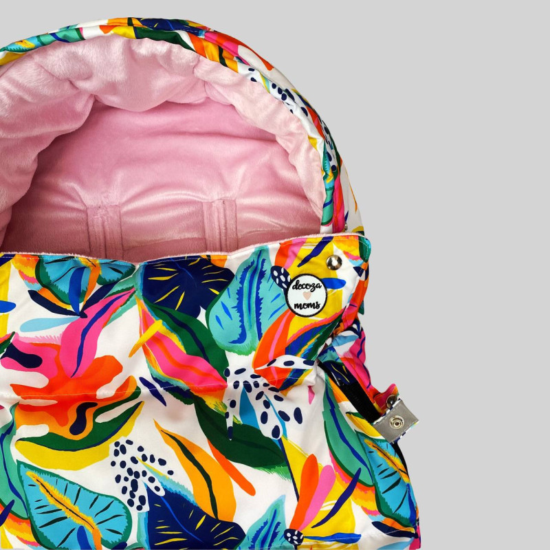 Зимовий футмуф на коляску Теплик Листя кольорове Decoza Moms futmuf100-OP128-pl004 100х47 см