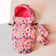 Зимовий футмуф у візок Теплик Анемони і кораловий плюш Decoza Moms futmuf100-Op307-pl003 100х47 см