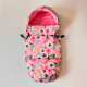 Зимовий футмуф у візок Теплик Анемони і кораловий плюш Decoza Moms futmuf100-Op307-pl003 100х47 см