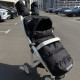 Комплект зимовий футмуф і рукавички на коляску Теплик Чорний оксфорд Decoza Moms futmuf100-rukavitsy-O072-pl016 100х47 см