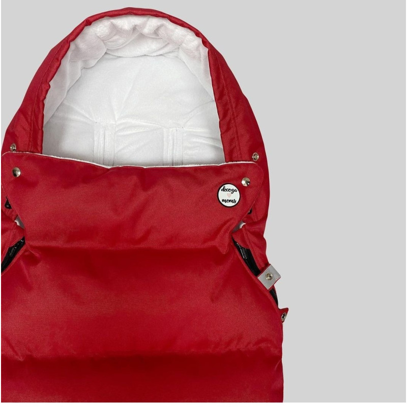 Зимовий футмуф у візок Теплик Червоний оксфорд Decoza Moms futmuf120-О063-pl07 120х47 см