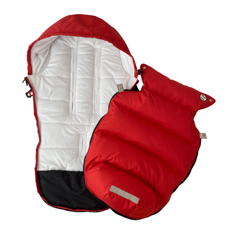 Зимовий футмуф у візок Теплик Червоний оксфорд Decoza Moms futmuf120-О063-pl07 120х47 см