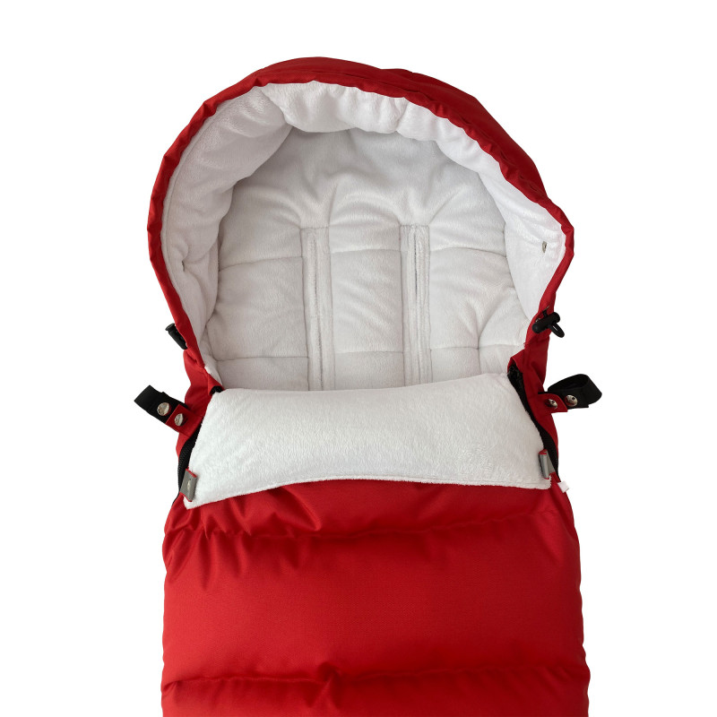 Зимовий футмуф у візок Теплик Червоний оксфорд Decoza Moms futmuf120-О063-pl07 120х47 см