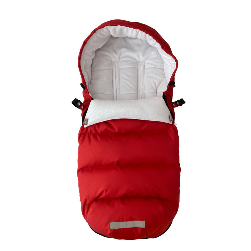 Зимовий футмуф у візок Теплик Червоний оксфорд Decoza Moms futmuf120-О063-pl07 120х47 см