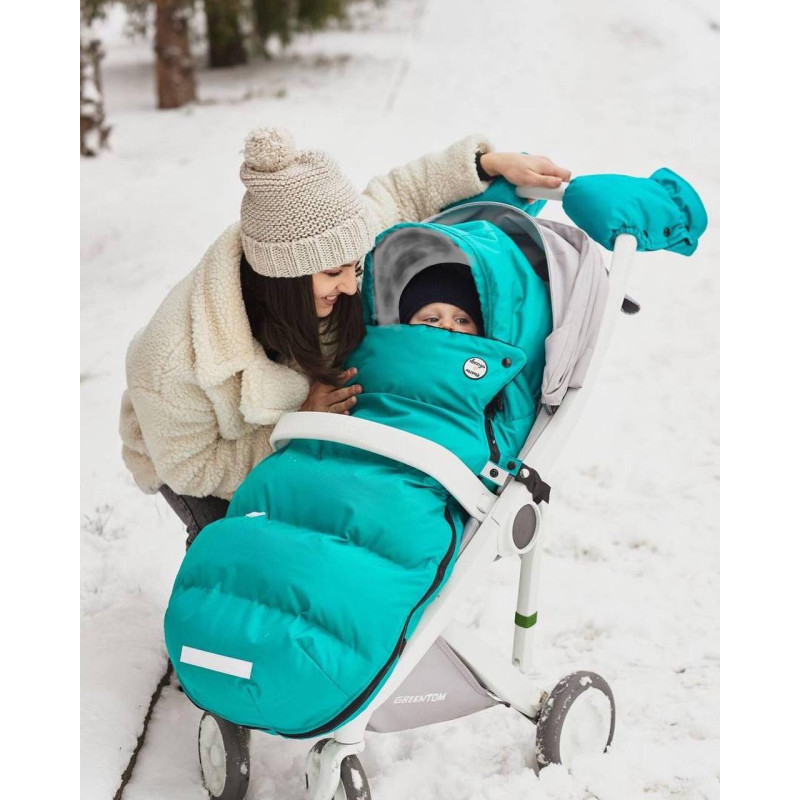 Зимовий футмуф на коляску Теплик Смарагдовий оксфорд Decoza Moms futmuf120-О101-pl017 120х47 см