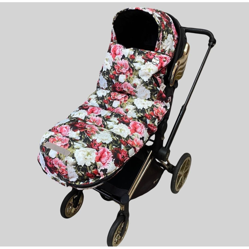 Зимовий футмуф на візок Теплик Піони Decoza Moms futmuf120-OP013-pl016 120х47 см