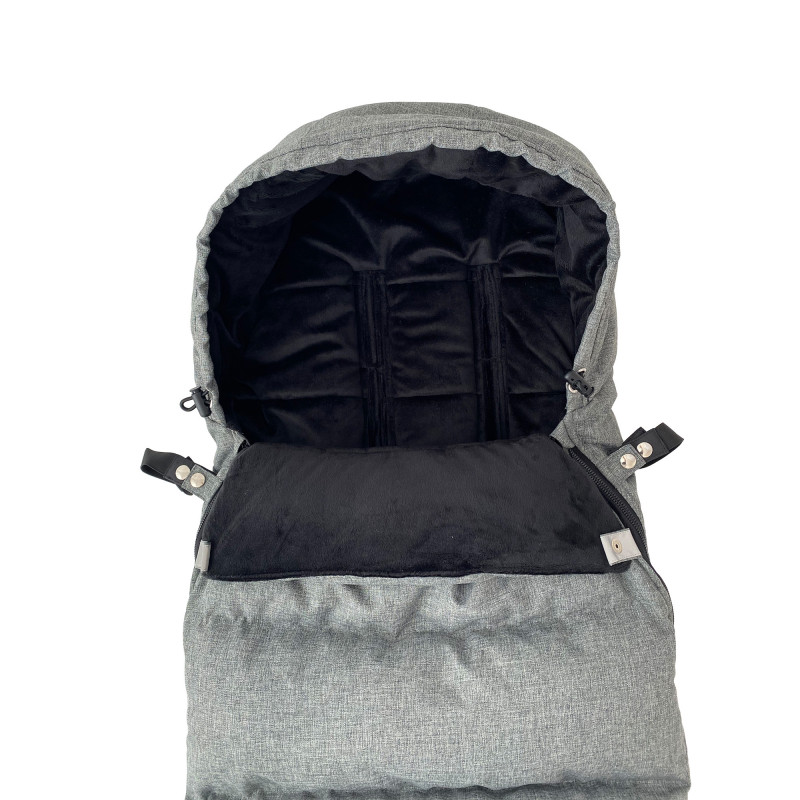 Зимовий футмуф у візок Теплик Темно сірий меланж Decoza Moms futmuf120-OP100-pl016 120х47 см