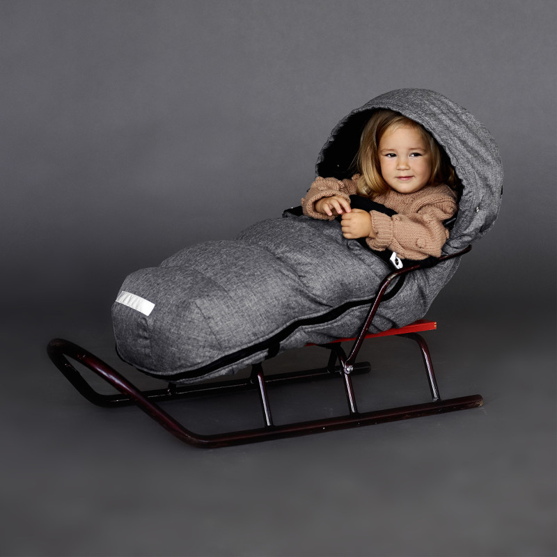 Зимовий футмуф у візок Теплик Темно сірий меланж Decoza Moms futmuf120-OP100-pl016 120х47 см