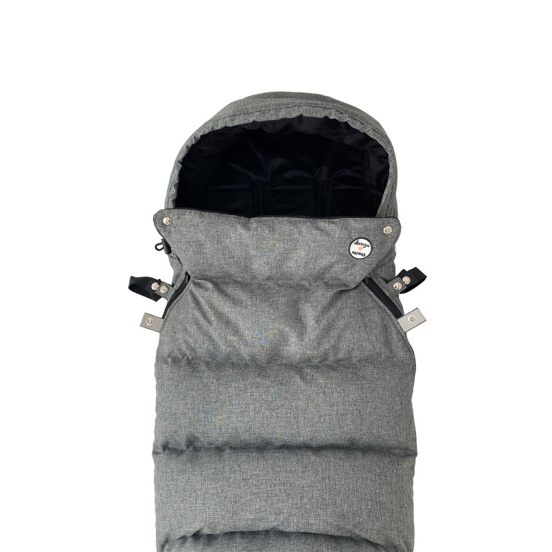 Зимовий футмуф у візок Теплик Темно сірий меланж Decoza Moms futmuf120-OP100-pl016 120х47 см
