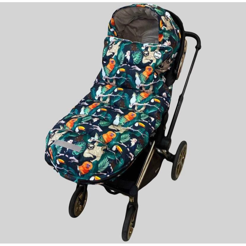 Зимовий футмуф на візок Теплик Джунглі Decoza Moms futmuf120-OP122-pl017 120х47 см