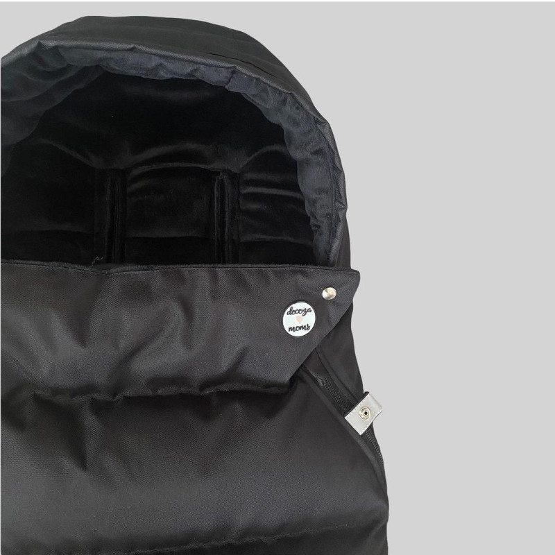 Демісезонний футмуф на коляску Чорний оксфорд Decoza Moms futmuf120d-O072-pl016 120х47