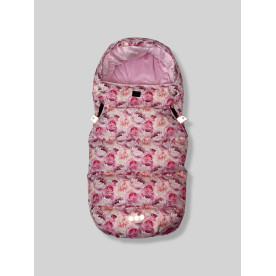 Зимовий футмуф для люльки та автолюльки Теплик Квіти Decoza Moms futmuf85-OP34-pl07 85х42 см