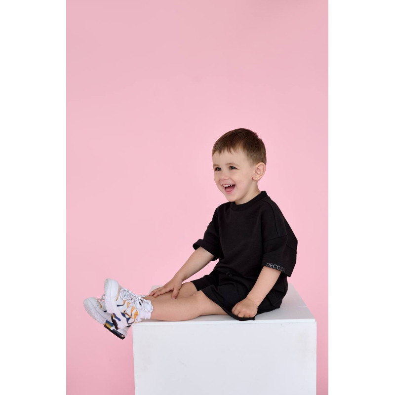 Дитячий костюм з шортами Deri Чорний Decoza Moms KDr116-BE05 116 см