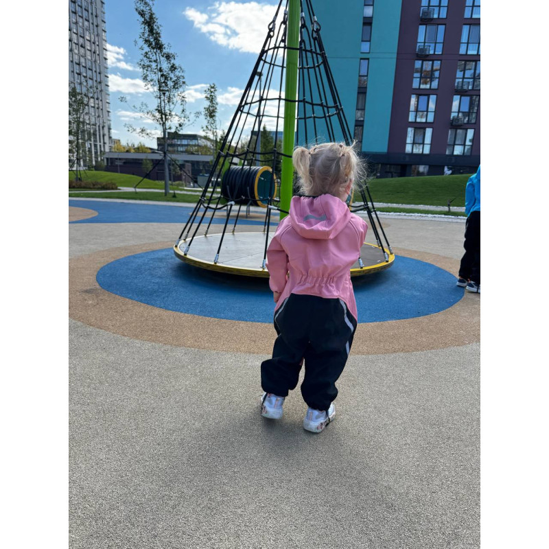 Комбінезон Softshell Пудра з чорним Decoza Moms KombSoft116128-SHh1-SHh4 116-128 см