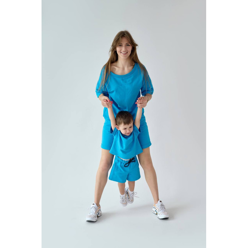 Жіночий костюм з шортами Pride Бірюза Decoza Moms KPrl-BE03 L