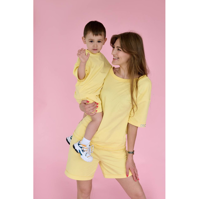 Жіночий костюм з шортами Pride Лимонний Decoza Moms KPrm-BE04 M