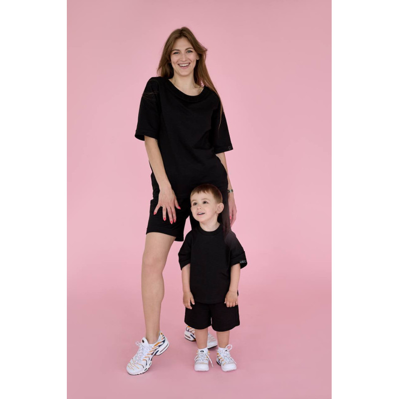 Жіночий костюм з шортами Pride Чорний Decoza Moms KPrxxl-BE05 XXL