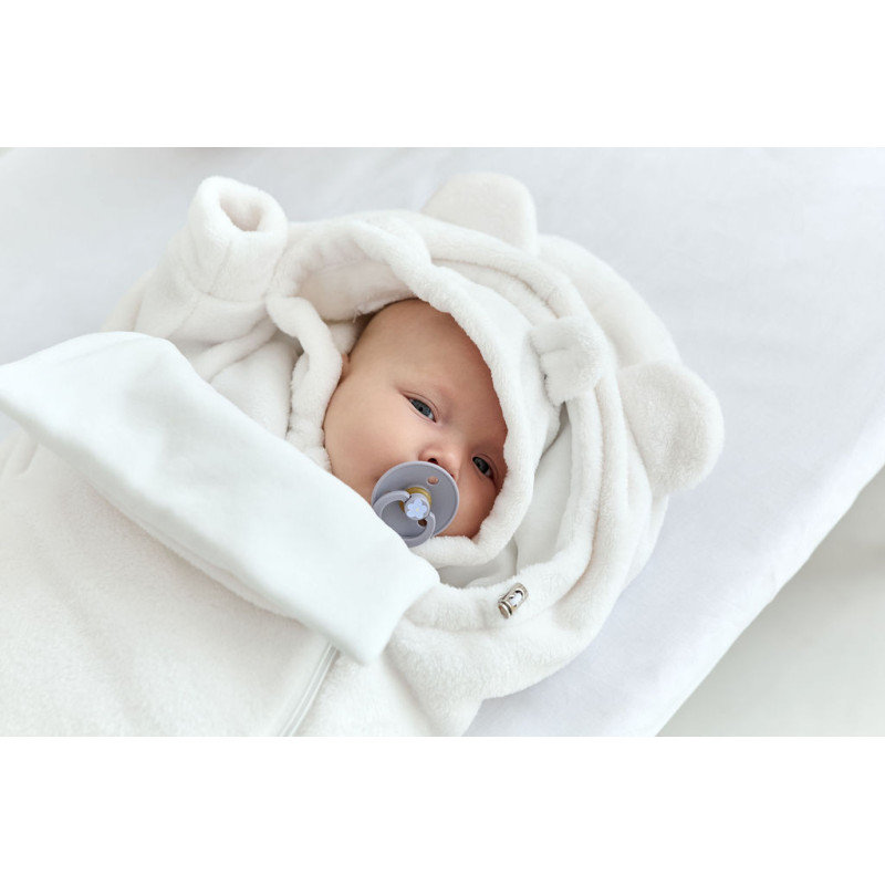 Демісезонний конверт Пухнастик Молочний 0-9 міс Decoza Moms KPuhDM-P1