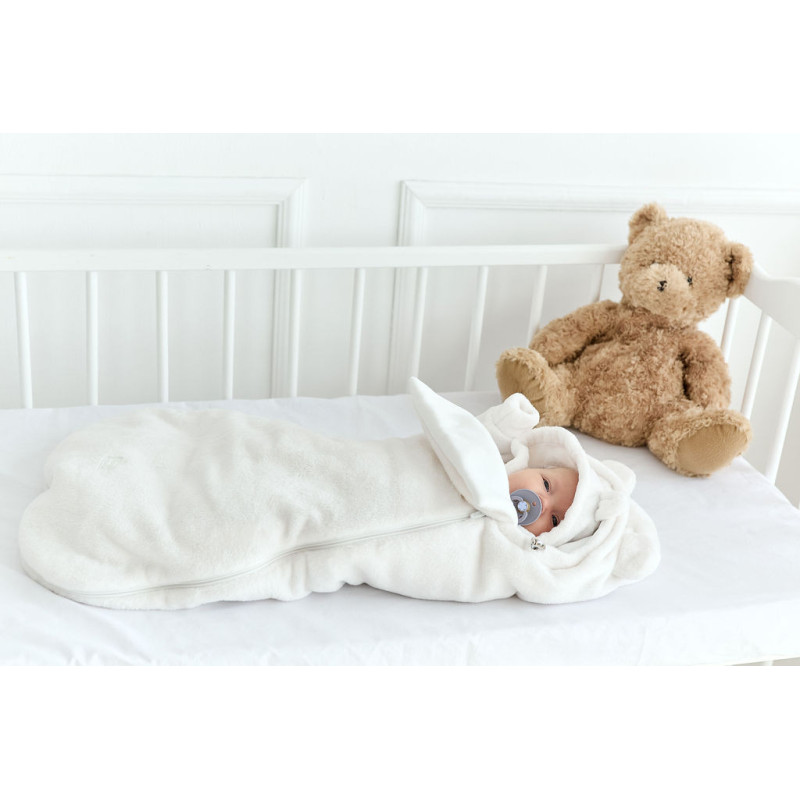 Демісезонний конверт Пухнастик Молочний 0-9 міс Decoza Moms KPuhDM-P1