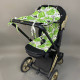 Бавовняний матрасик латекс Папороть з трикутниками Decoza Moms MatsL3080-B088-В2061