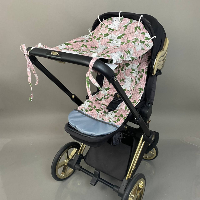 Бавовняний матрасик латекс Піони і анемони Decoza Moms MatsL3590-B040-S116