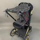Бавовняний матрасик латекс Чорна геометрія і серця Decoza Moms MatsL3590-B220-B806