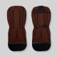 Матрацик бавовняний в коляску з піною Шоколад Decoza Moms Mtspin3580-В105-В105 35х80 см