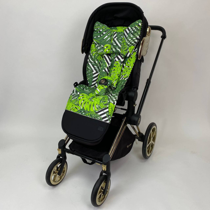 Матрацик бавовняний в коляску з піною Папороть Decoza Moms Mtspin3580-B214-В451 35х80 см