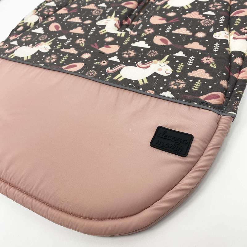 Матрацик бавовняний в коляску з піною Єдиноріжки Decoza Moms Mtspin3580-S002-В432