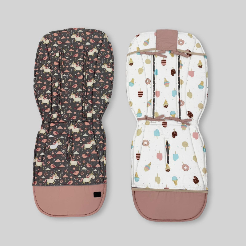 Матрацик бавовняний в коляску з піною Єдиноріжки Decoza Moms Mtspin4085-S002-В432