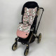 Матрацик бавовняний в коляску з піною Піони Decoza Moms Mtspin4090-B040-S116