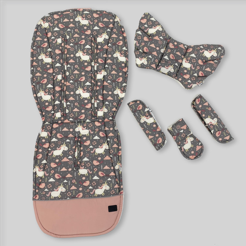 Накладки на ремені безпеки в коляску Єдинороги  Decoza moms Nakladkavis-S432