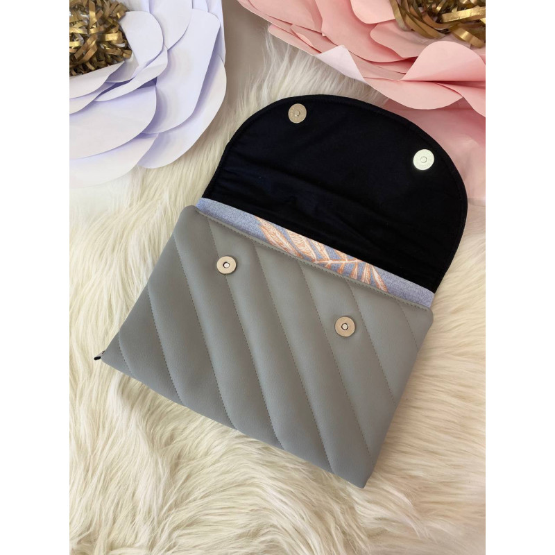 Органайзер для підгузків Сіра і чорна екошкіра Decoza Moms ORP-K004-K001-5