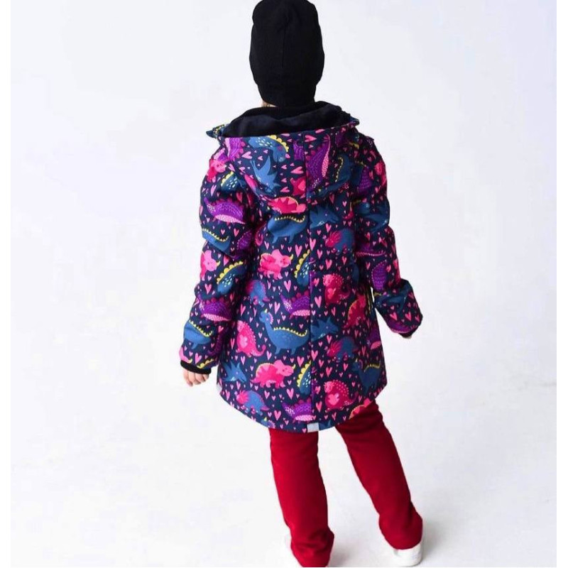 Демі парка Діно рожеві Decoza Moms parka110116-OP015-pl016