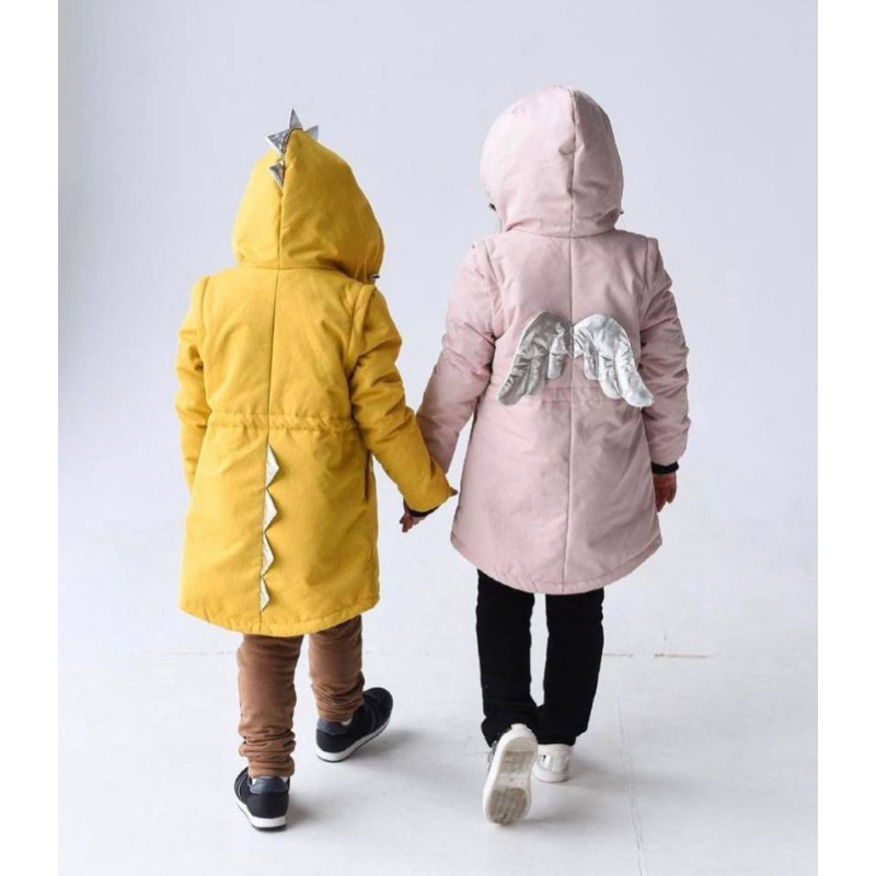 Демі парка Гірчиця DINO 128-134 см Decoza Moms parka128134-O056-pl016SHP