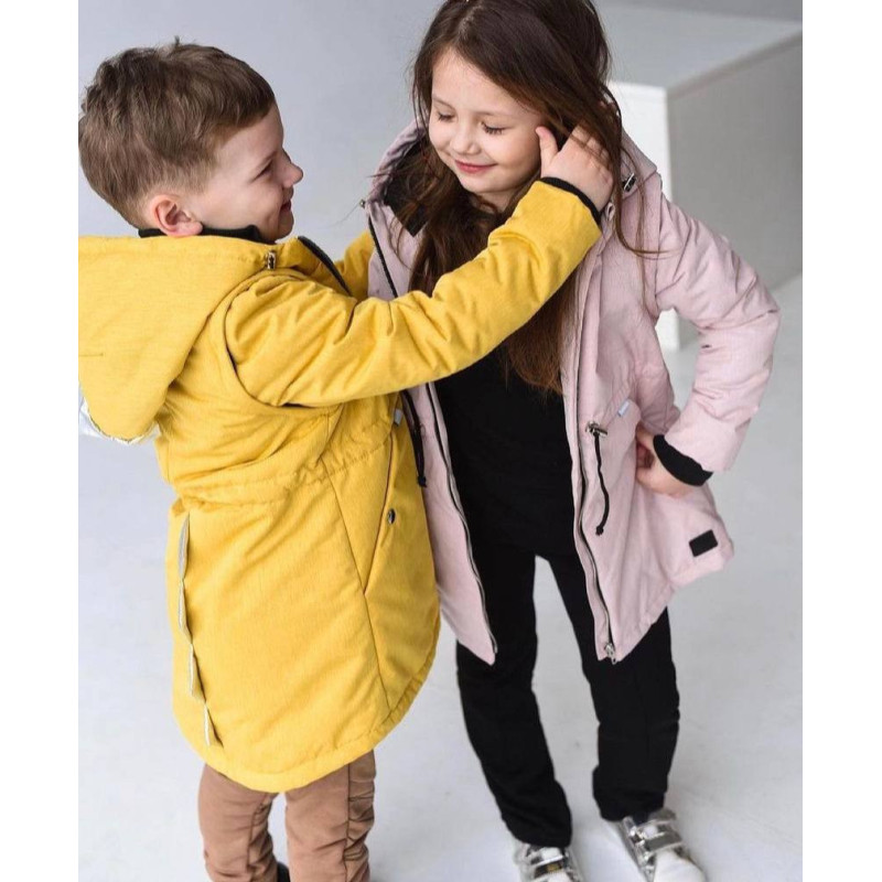 Демі парка Гірчиця DINO 128-134 см Decoza Moms parka128134-O056-pl016SHP
