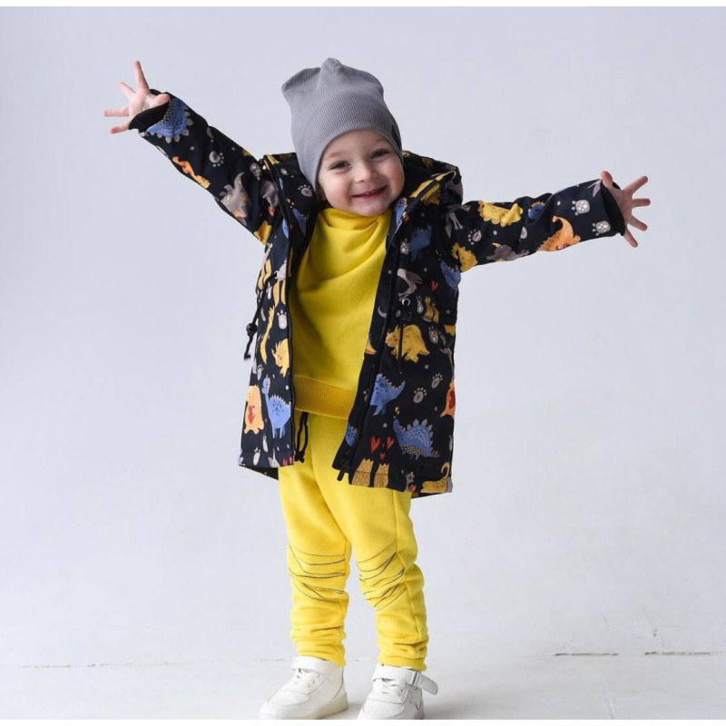 Демі парка Діно жовті Decoza Moms parka140146-OP001-pl016