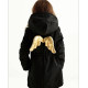 Демі парка чорна BLACK ANGEL gold Decoza Moms parka8086-O072-pl016KRZ