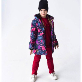 Демі парка Діно рожеві Decoza Moms parka8086-OP015-pl016