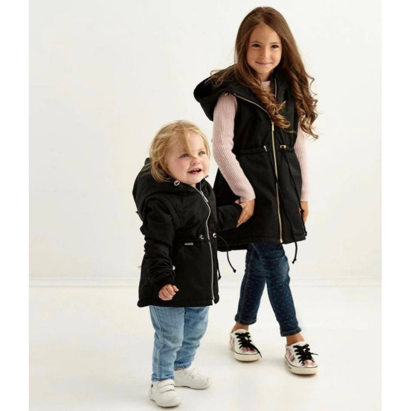 Демі парка чорна BLACK ANGEL gold Decoza Moms parka9298-O072-pl016KRZ