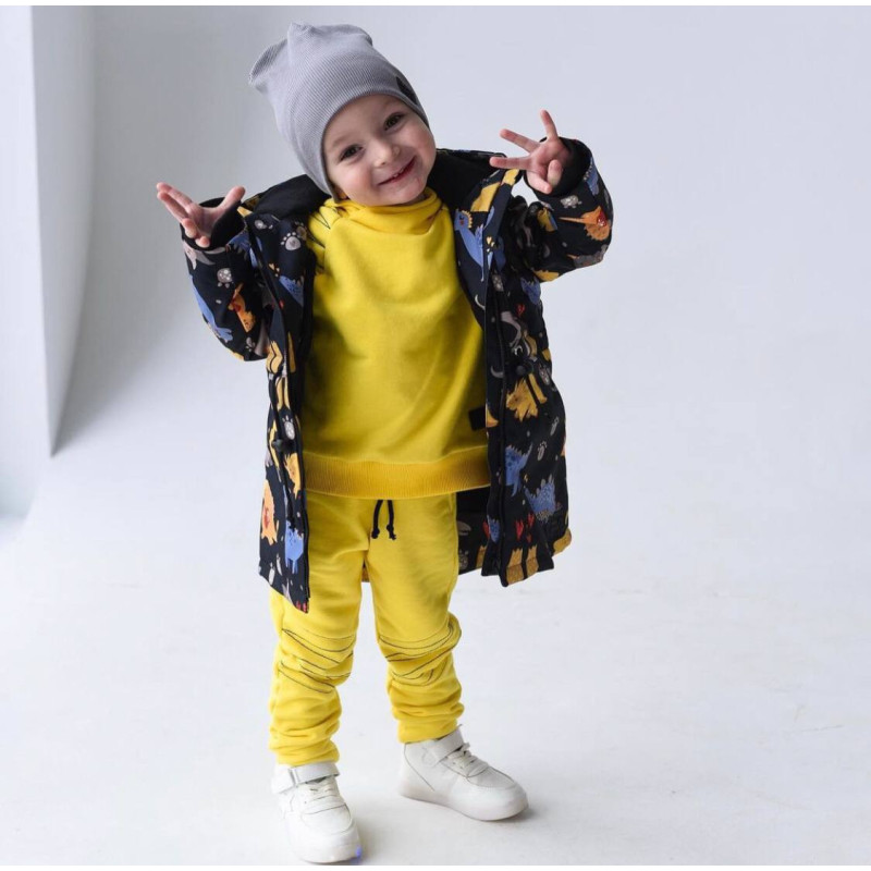 Демі парка Діно жовті Decoza Moms parka9298-OP001-pl016