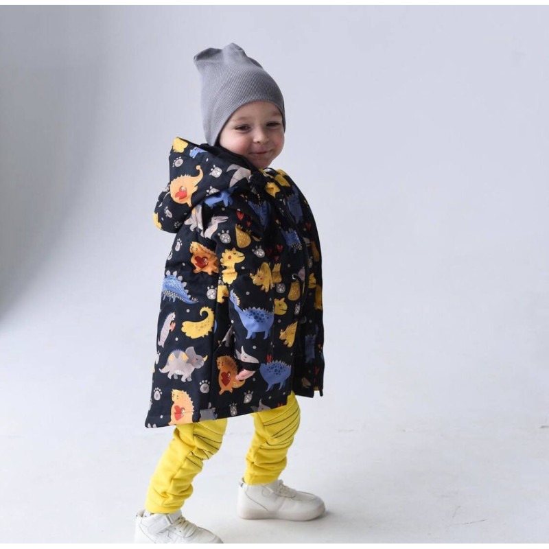 Демі парка Діно жовті Decoza Moms parka98104-OP001-pl016