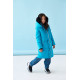 Зимова парка-трансформер Блакитний меланж з чорним хутром Decoza moms parkazim116122-O061-pl016-bh