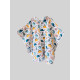 Пончо дитяче Діно синьо жовті Decoza Moms poncho-MS032