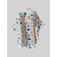 Пончо дитяче Діно синьо жовті Decoza Moms poncho-MS032