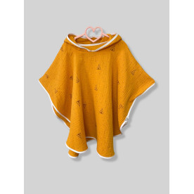 Пончо дитяче Вігвам на гірчиці Decoza Moms poncho-ms038