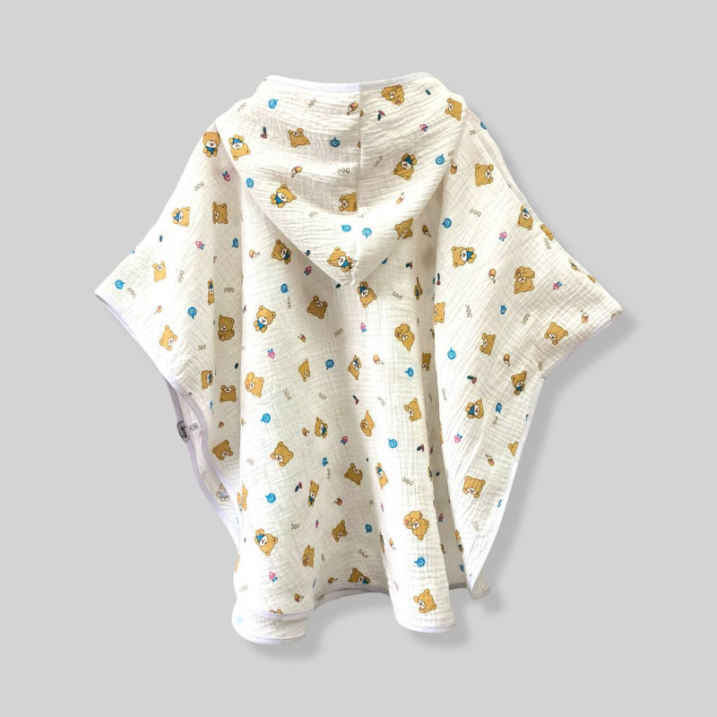 Пончо муслінове дитяче Мішутка Decoza Moms poncho-ms041