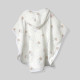 Пончо муслінове дитяче Зайки з квітами Decoza Moms poncho-ms042