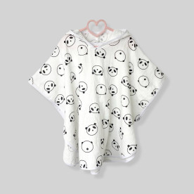 Пончо муслінове дитяче Панди Decoza Moms poncho-ms043