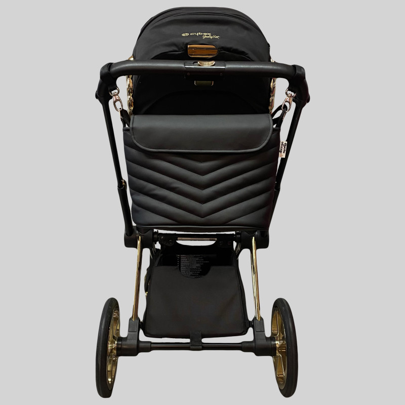 Сумка на коляску чорна екошкіра Decoza Moms S-K001-E-M
